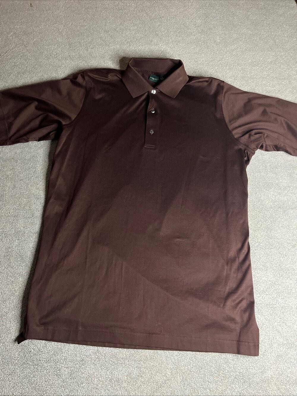 Fairway & Greene Signature Men's Brown Short Sleeve Shirt Size Small B232